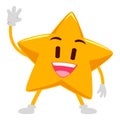 Happy Star Waving Hand Royalty Free Stock Photo