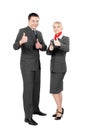 Happy steward & stewardess Royalty Free Stock Photo