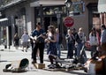 Happy street musicians