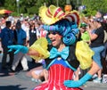 A happy street performer at Disneyworld