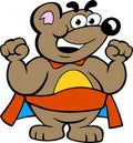 Happy Strong Super Hero Bear