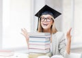 Happy student in graduation cap Royalty Free Stock Photo