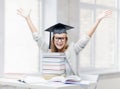 Happy student in graduation cap Royalty Free Stock Photo