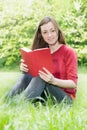 Happy student outdoors relaxed Royalty Free Stock Photo