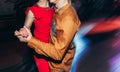 Happy, stylish couple dancing at business dinner nightclub dance Royalty Free Stock Photo