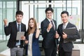 Happy successful Asian business team Royalty Free Stock Photo