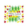 Happy sukkot design vector illustration Royalty Free Stock Photo