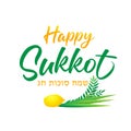 Happy Sukkot etrog and lulav Royalty Free Stock Photo