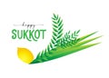 Happy Sukkot jewish holiday traditional four spice