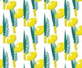 Happy Sukkot seamless pattern. Jewish holiday huts endless background. Repeating texture with etrog, lulav, Arava, Hadas Royalty Free Stock Photo