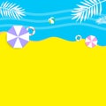 Happy summer background layout for banners. yellow space. good for promotion