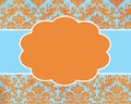 Happy Summer Damask Card Background Template