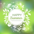 Happy Summer green card design Royalty Free Stock Photo