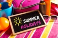 Happy summer holidays card Royalty Free Stock Photo