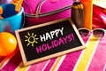 Happy summer holidays card Royalty Free Stock Photo