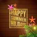 Happy summer holidays illustration