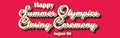 Happy Summer Olympics Closing Ceremony, holidays month of august , Empty space for text, Copy space right Royalty Free Stock Photo