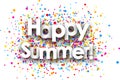 Happy summer paper card.