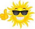 Happy summer sun with glasses Royalty Free Stock Photo