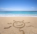 Happy sun on the beach Royalty Free Stock Photo