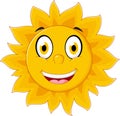 Happy sun cartoon character Royalty Free Stock Photo