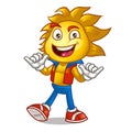 Happy Sun Cartoon Mascot Showing Hand Signs Cartoon Mascot Royalty Free Stock Photo