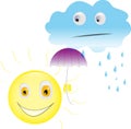 Happy sun and rain