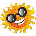 Happy Sun Wearing Sunglasses Royalty Free Stock Photo