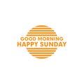 Happy sunday greeting design template Royalty Free Stock Photo