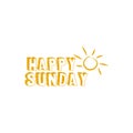 Happy sunday greeting design template Royalty Free Stock Photo
