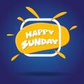 Happy sunday greeting poster illustration