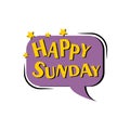 Happy sunday greeting poster illustration