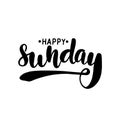 Happy sunday lettering greeting card. Royalty Free Stock Photo