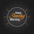 Happy Sunday Morning Vector Template Design Royalty Free Stock Photo