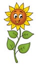 Happy sunflower theme image 1 Royalty Free Stock Photo