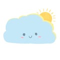 Happy sunny cloud, smiling cloud, happy day, sunny, good mental health, smiling, good day, good mood, healthy