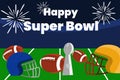 Happy super bowl poster Royalty Free Stock Photo