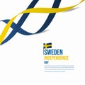Happy Sweden Independence Day Celebration Vector Template Design Illustration