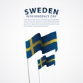 Happy Sweden Independence Day Celebration Vector Template Design Illustration