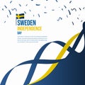 Happy Sweden Independence Day Celebration Vector Template Design Illustration