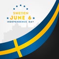 Happy Sweden Independence Day Vector Design Illustration