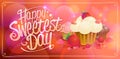 Happy sweetest day banner with sweets