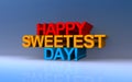 happy sweetest day on blue Royalty Free Stock Photo