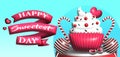 Happy Sweetest Day, 3d mini cream cake with candy