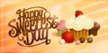 Happy sweetest day vector web banner mockup Royalty Free Stock Photo