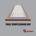 Happy Table Shuffleboard Day Royalty Free Stock Photo