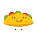 Happy Taco character icon Royalty Free Stock Photo