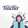 Happy Teacher Day Vector Design Illustration Royalty Free Stock Photo