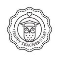 Happy teacher's day design. Vector illustration decorative design