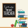 Happy teacher's day design.. Vector illustration decorative design